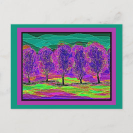 Meine eigenen Computer Art Lila Bäume Postkarte