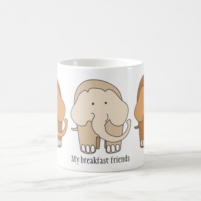 Meine Elefantenfrühstück-Tasse Kaffeetasse (Mittel)