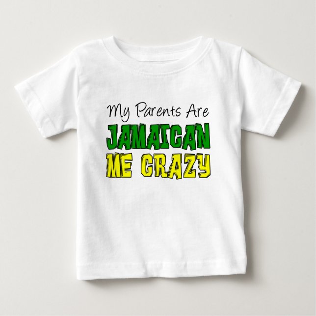 Meine Eltern Jamaican Me Crazy Baby T-shirt (Vorderseite)