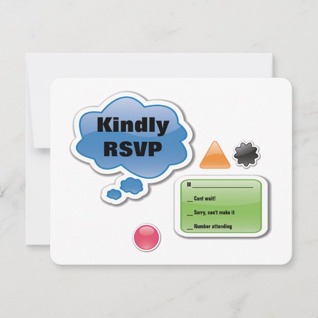 MEINE ELTERN SIND LAME Bat Bar Mitzvah Reply Card RSVP Karte (Vorderseite)