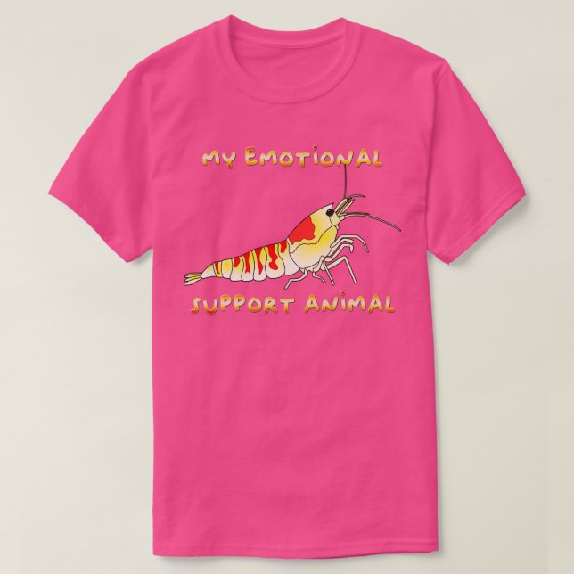 Meine emotionale Unterstützung Tier Calceo Shrimp T-Shirt (Design vorne)