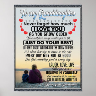 Meine Enkelin, Baby Girl Birthday Geschenkidee Poster