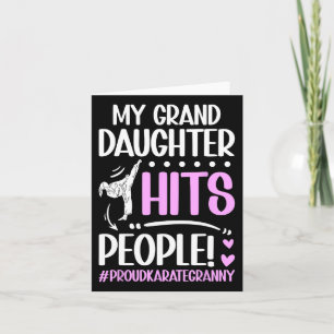 Meine Enkelin trifft Leute Proud Karate Granny G Karte