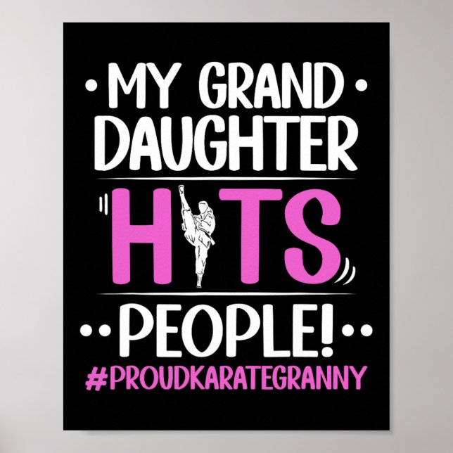 Meine Enkelin trifft Leute Proud Karate Granny G Poster (Vorne)