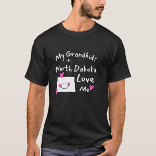 Meine Enkelkinder in North Dakota Liebe Me Hearts T-Shirt