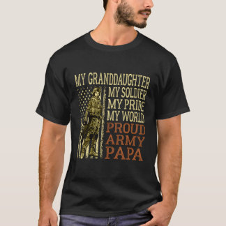 Meine Enkeltochter Mein Soldat Hero Proud Army Pap T-Shirt