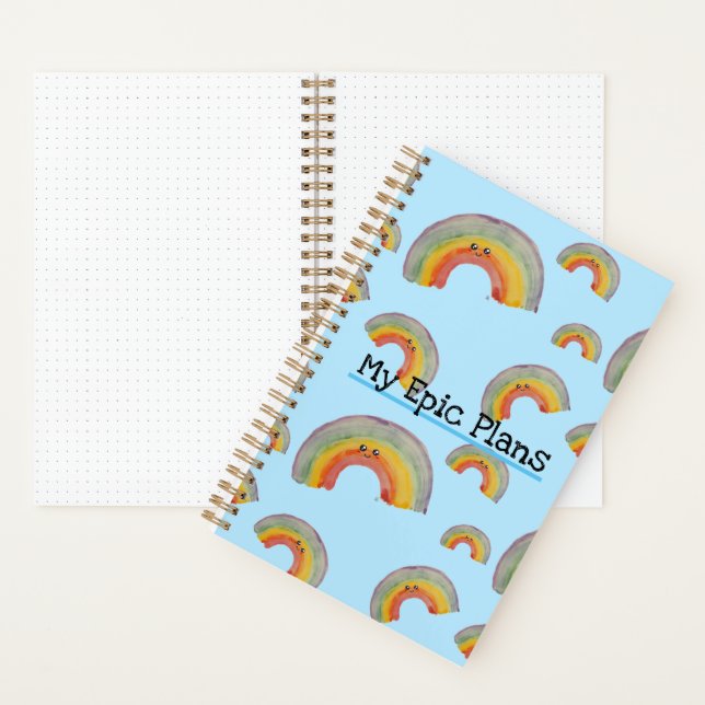 Meine epischen Pläne, Kawaii Rainbow Notizbuch (Innen)