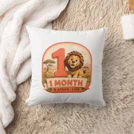 Meine erste Abenteuer – 1 Monat Baby-Meilenstein K Kissen