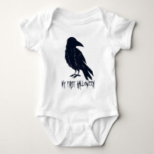 Meine erste Black Crow-Silhouette Baby Strampler