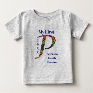 Meine erste Familie Wiedersehen Keepake Letter P M Baby T-shirt