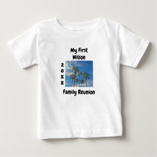 Meine erste Familienzusammenkunft Palm Tree Beach Baby T-shirt