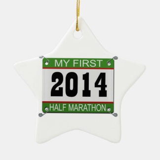 Meine erste Halbmarathon-Verzierung - 2014 Keramikornament