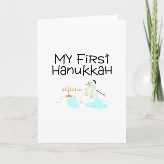 Meine erste Hanukka (Snowman) Feiertagskarte
