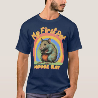 Meine erste Hausmaus Ratte im vintagefarbenfrohen  T-Shirt