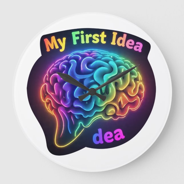 Meine erste Idee - kreatives und inspirierendes De Große Wanduhr (Vorderseite)