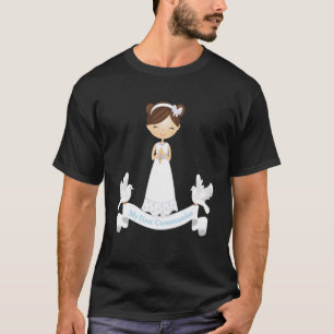 Meine erste Kommune Rosary Brünett Kids-Tochter T-Shirt