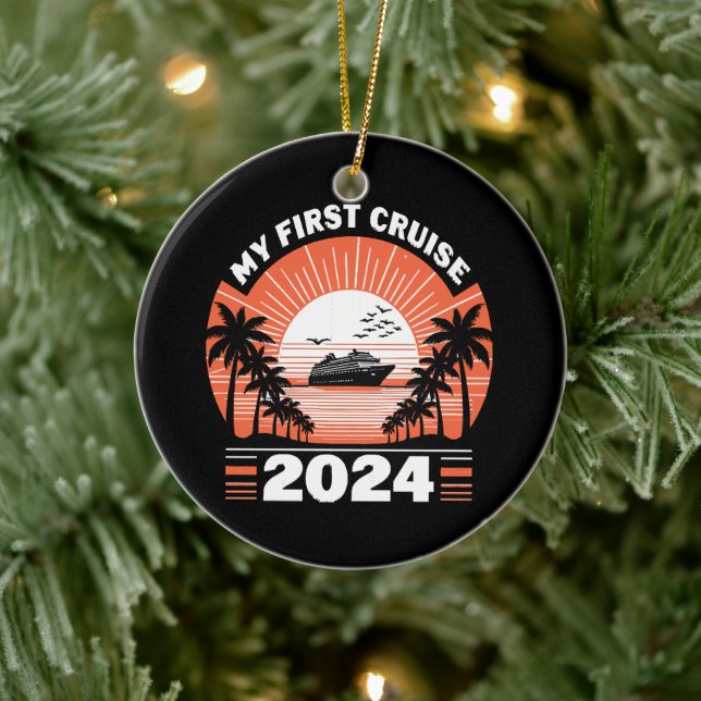 Meine erste Kreuzfahrt 2024 Keramik Ornament (Baum)