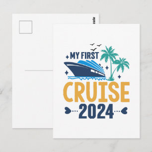 Meine erste Kreuzfahrt 2024 Postkarte