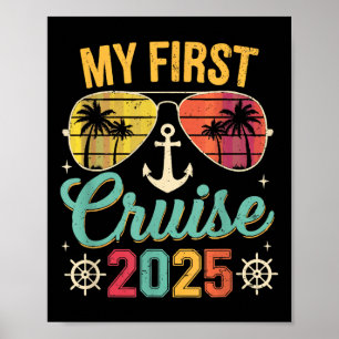 Meine erste Kreuzfahrt 2025 Familienurlaub Schiff Poster