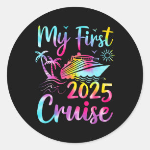 Meine erste Kreuzfahrt 2025 - Matching Family Crui Runder Aufkleber