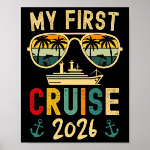 Meine erste Kreuzfahrt 2026 passende Familien-Kreu Poster
