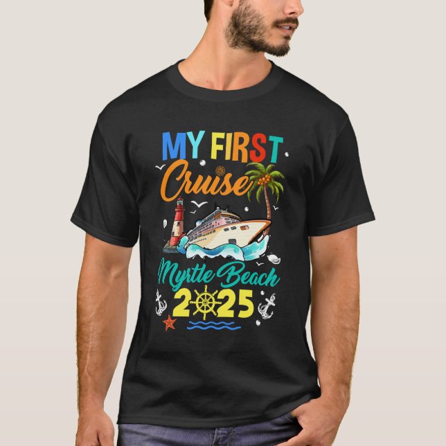 Meine erste Kreuzfahrt Myrtle Beach 2025 Familie M T-Shirt (Vorderseite)