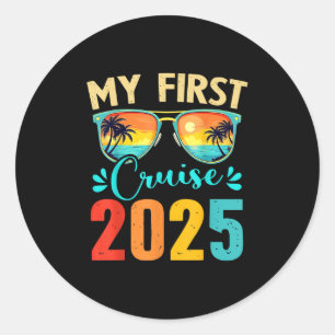 Meine erste Kreuzfahrt Squad 2025 Sommerferien Mat Runder Aufkleber