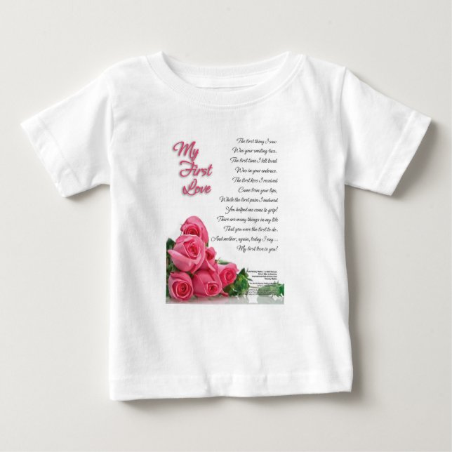 Meine erste Liebe-Poesie-Kunst durch Stanley Baby T-shirt (Vorderseite)