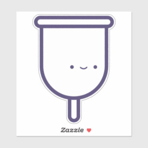 Meine erste Periode Niedlicher Girly Menstrual Cup Aufkleber