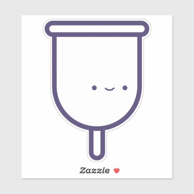 Meine erste Periode Niedlicher Girly Menstrual Cup Aufkleber (Blatt)