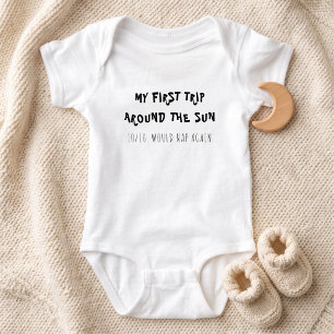 Meine erste Reise um die Sonne Baby Strampler