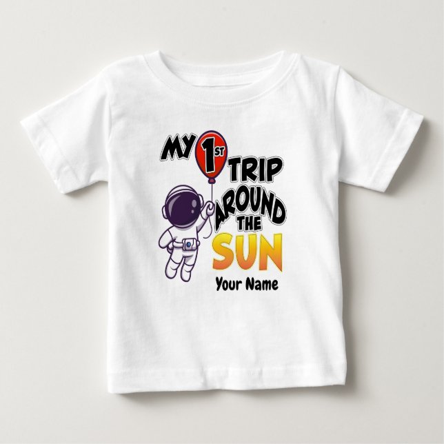 Meine erste Reise um die Sonne Baby T-shirt (Vorderseite)
