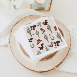 Meine erste Rodeo Cowboy Wild West Geburtstagspart Serviette