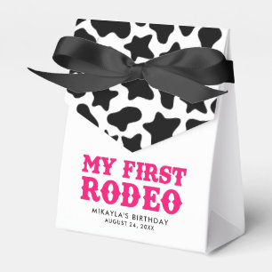 Meine erste Rodeo Pink Cowgirl Geburtstag Geschenkschachtel
