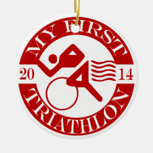 Meine erste Triathlon-Verzierung - 2014 Keramik Ornament