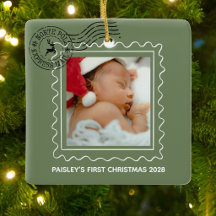 Meine erste Weihnachts-Baby-Postleitzahl-Foto 