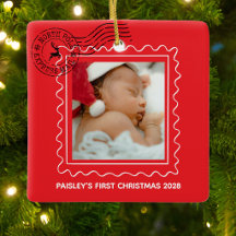 Meine erste Weihnachts-Baby-Postleitzahl-Foto 