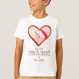 Meine erste Weihnachts-Bruder-Liebe Heart Baby Fot T-Shirt