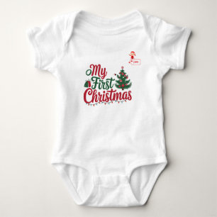 Meine erste Weihnachtsfamilie - individuelle Name  Baby Strampler