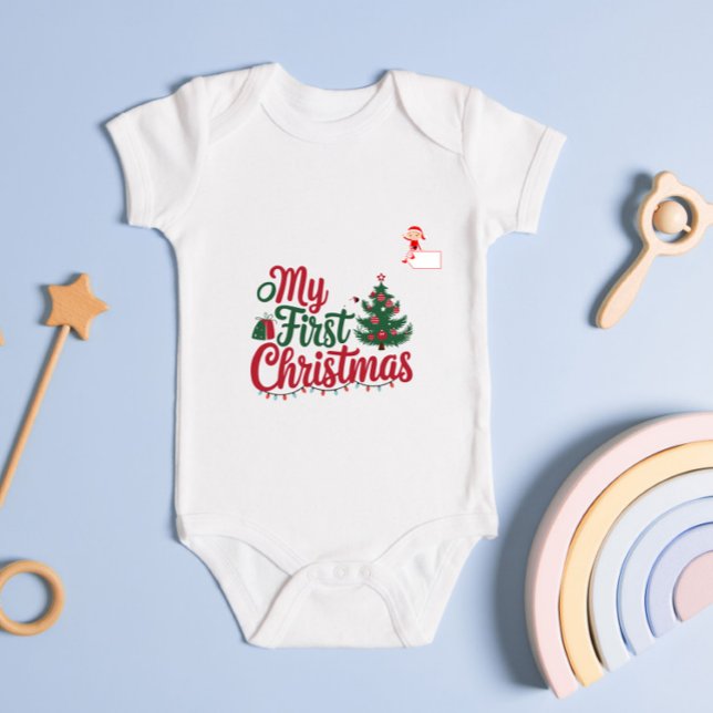 Meine erste Weihnachtsfamilie - individuelle Name  Baby Strampler (Von Creator hochgeladen)