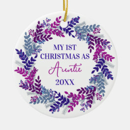 Meine erste Weihnachtsfeier als Lila Jahr Keramik Ornament