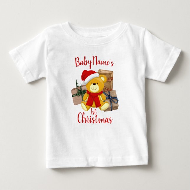 Meine erste Weihnachtsfeier mit dem Namen niedlich Baby T-shirt (Vorderseite)