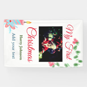 Meine erste Weihnachtskerze gibt dem Foto den Name Banner