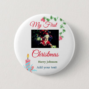 Meine erste Weihnachtskerze gibt dem Foto den Name Button