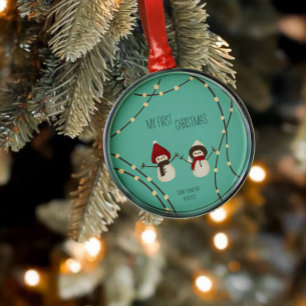 Meine erste Weihnachtsmann-Illustration Ornament Aus Metall