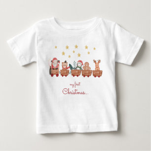 Meine erste Weihnachtsschule für Aquarellen Baby T-shirt