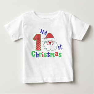 Meine erste Weihnachtstypografie Niedlich Santa Baby T-shirt