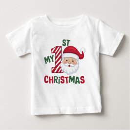Meine erste Weihnachtstypografie Niedlich Santa Baby T-shirt