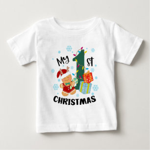 Meine erste Weihnachtstypografie Süßer Lebkuchen Baby T-shirt