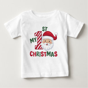 Meine erste Weihnachtstypografie Süßer Weihnachtsm Baby T-shirt